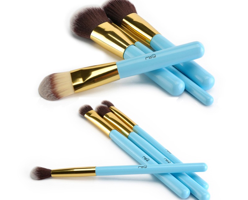 9pcs Light Blue Makeup Brushes Wonderful Makeup