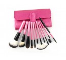 Color Shine 11pcs Rosy Goat Hair Makeup Brush Set