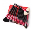 Cerro Qreen 18pcs Black&Red Professional Makeup Brush Set 