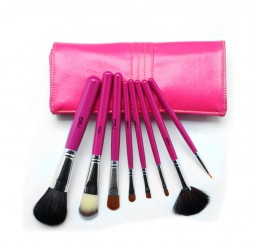 MSQ 8pcs Rosy Goat Hair Makeup Brush Set