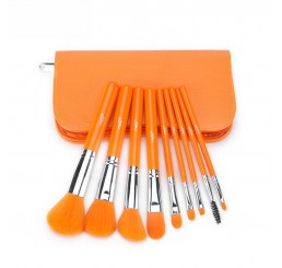 MSQ 9pcs Orange Makeup Brush Set