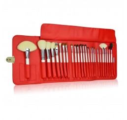 Color Shine 26pcs Professional Red&White Makeup Brush Set