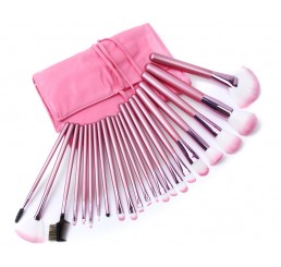 Color Shine 22pcs Pink Professional Portable Makeup Brush Set