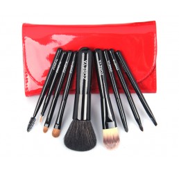 ZOERYA 9pcs Black Portable Goat Hair Makeup Brush Set