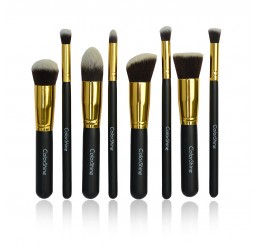 Color Shine 8pcs Black Professional Makeup Brush Set