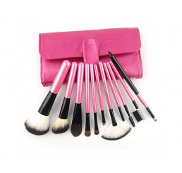 Color Shine 11pcs Rosy Goat Hair Makeup Brush Set