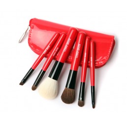 Cerro Qreen 6pcs  Red Mini Makeup Brush Set