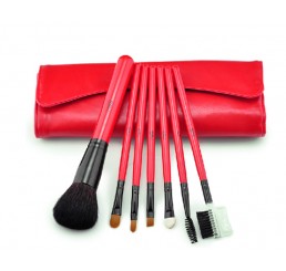 MSQ 7pcs Red Makeup Brush Set