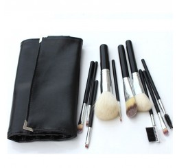 10pcs Black Makeup Brush Set